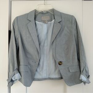 Like New! H&M Chambray Cotton Lined Blazer